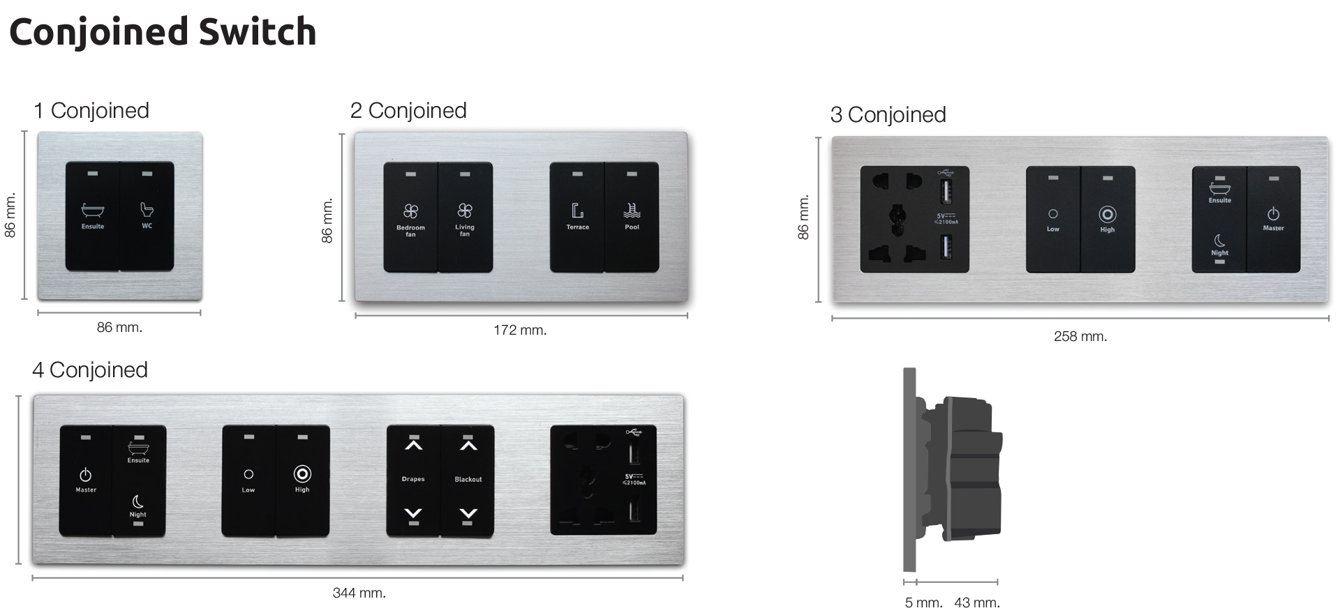 Moderno Conjoined Switch